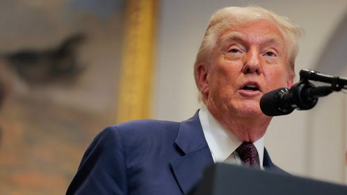 President Donald Trump speaks during an executive order signing ceremony in the Roosevelt Room of the White House on July 31, 2025 in Washington, DC.