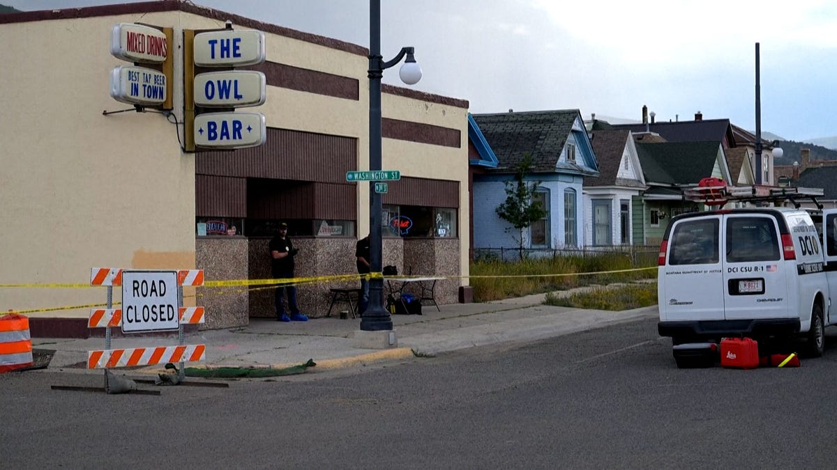Exterior of the Owl Bar in Anaconda, Montana, where four people were killed in a shooting.