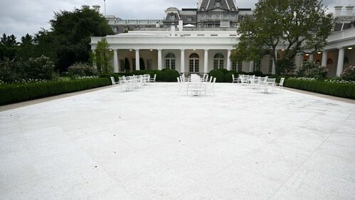 Trump says he's hearing 'great reviews' about Rose Garden overhaul