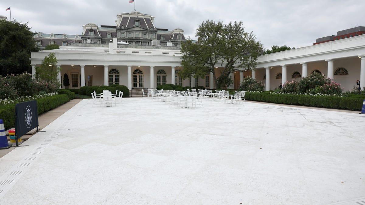 White House Rose Garden Trump Renovation