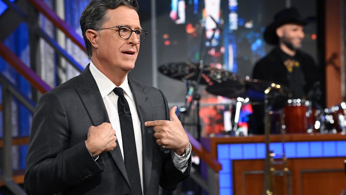 Stephen Colbert hosts "The Late Show" on July 21, 2025.