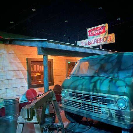 The "Texas Chainsaw Massacre" inside Universal Horror Unleashed.