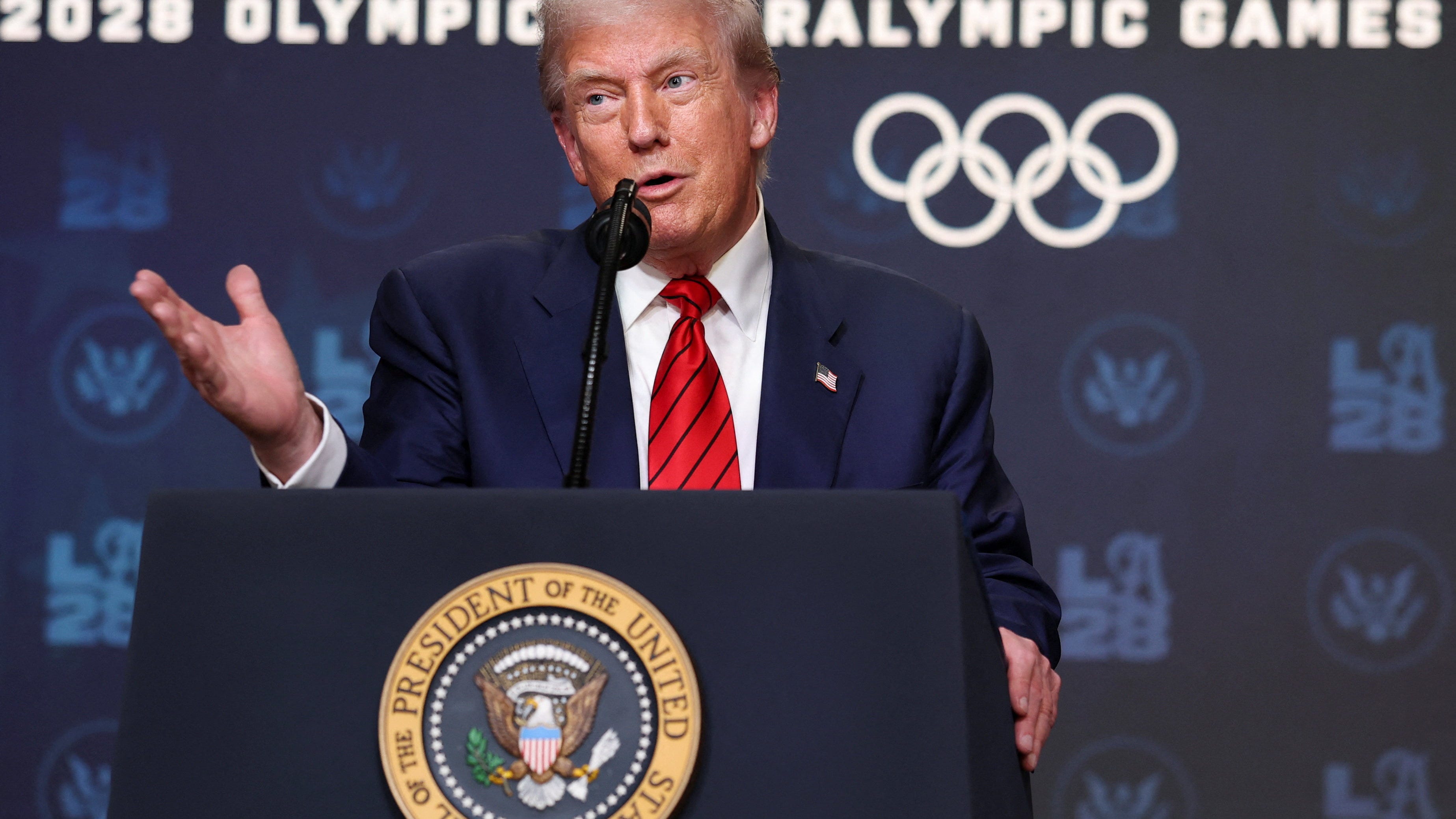Trump indicates Olympians will be tested to block transgender athletes