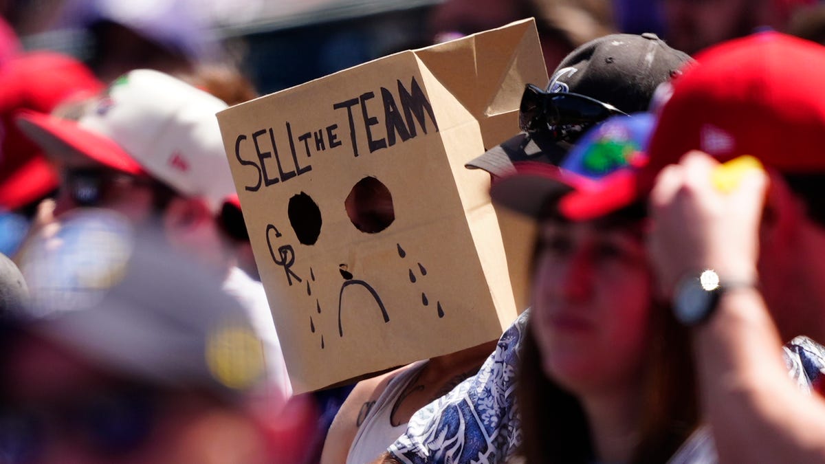 A Colorado Rockies fan during a game in May.