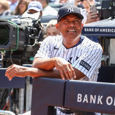 Former New York Yankees pitcher Mariano Rivera at Old Timerâ€™s Day at Yankee Stadium in Bronx, New York on August 9, 2025.