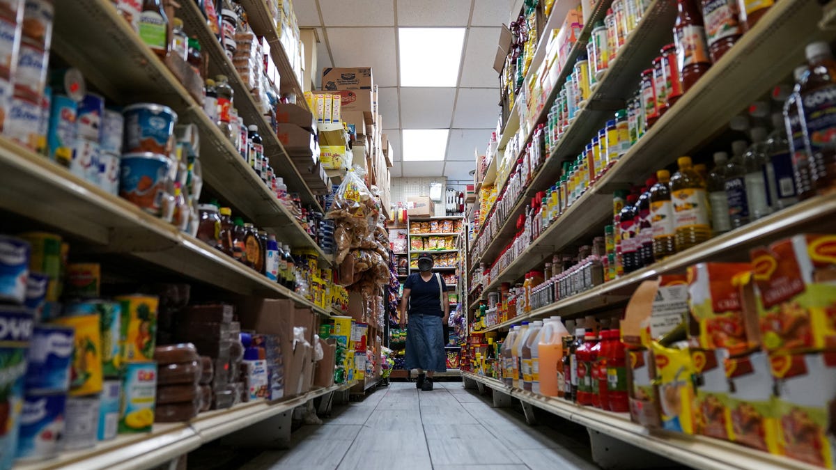 A woman shops for groceries at El Progreso Market in the Mount Pleasant neighborhood of Washington, D.C. REUTERS/Sarah Silbiger