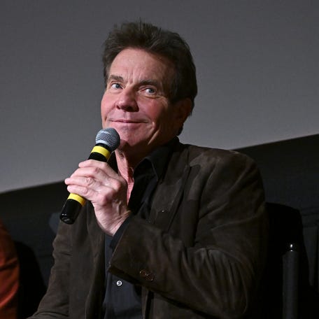 Dennis Quaid is pictured speaking during the Happy Face | Tastemaker Screening in New York City.