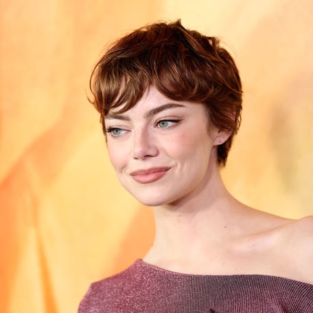 Emma Stone attends the premiere of "Eddington" on June 26, 2025, in Los Angeles.