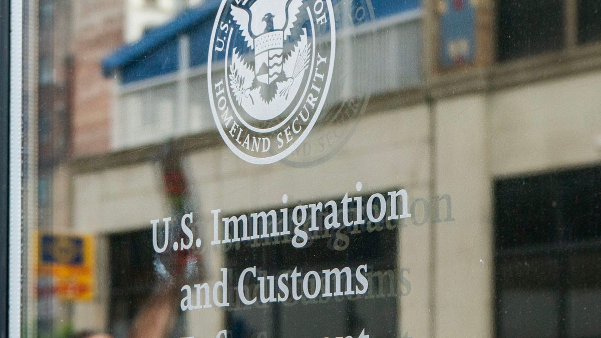 The Immigration and Customs Enforcement field office entrance in Philadelphia on Aug. 1, 2025.