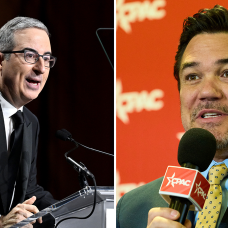 Comedian John Oliver took aim at actor Dean Cain's decision to join ICE.