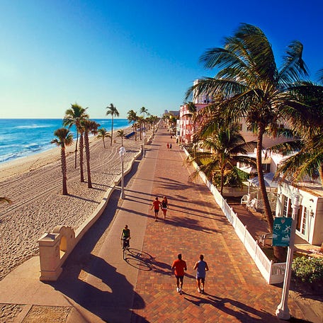 Hollywood Beach Broadwalk in Hollywood, Florida