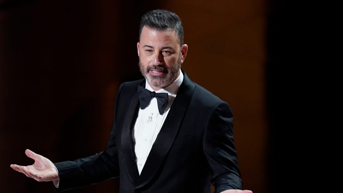 Jimmy Kimmel delivers the opening monologue during the 96th Oscars at the Dolby Theatre at Ovation Hollywood in Los Angeles on March 10, 2024.