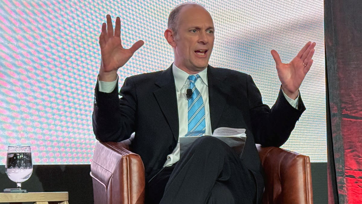 Austan Goolsbee, President of the Federal Reserve Bank of Chicago, speaks at the Stanford Institute for Economic Policy Research (SIEPR) Economic Summit in Palo Alto, California, U.S. REUTERS/ Ann Saphir