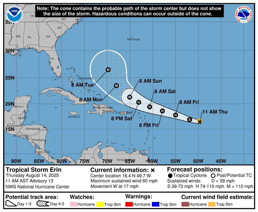 Hurricane ‘rapid intensification’ worries return with Erin