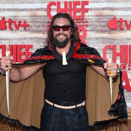 Jason Momoa attends the premiere of "Chief of War" on July 18, 2025, in Kapolei, Hawaii.