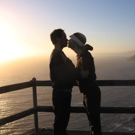 Jeremy Atherton Lin, left, and his partner, who have been married since 2007. Atherton Lin is the author of "Deep House: The Gayest Love Story Ever Told" and "Gay Bar: Why We Went Out."