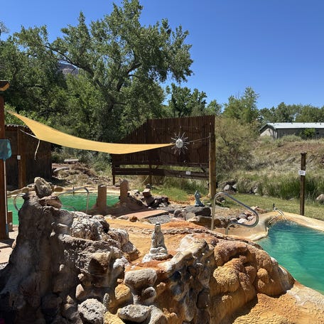 The naturally fed Jemez Hot Springs.