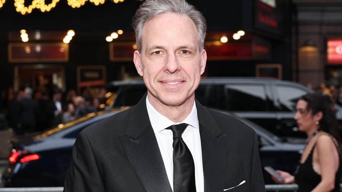 Jake Tapper attends "Good Night, And Good Luck" Broadway Opening Night on April 3, 2025 in New York City.