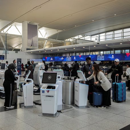 Travellers are seen at the Delta Air Lines check-in area at John F. Kennedy International Airport (JFK) in New York City, U.S., May 7, 2025. Did these travelers all pay different fares for their flights? There's no way to be sure.