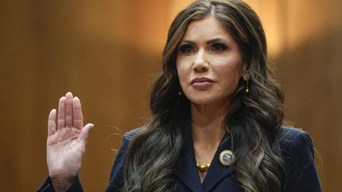 Kristi Noem is the head of the U.S. Department of Homeland Security.