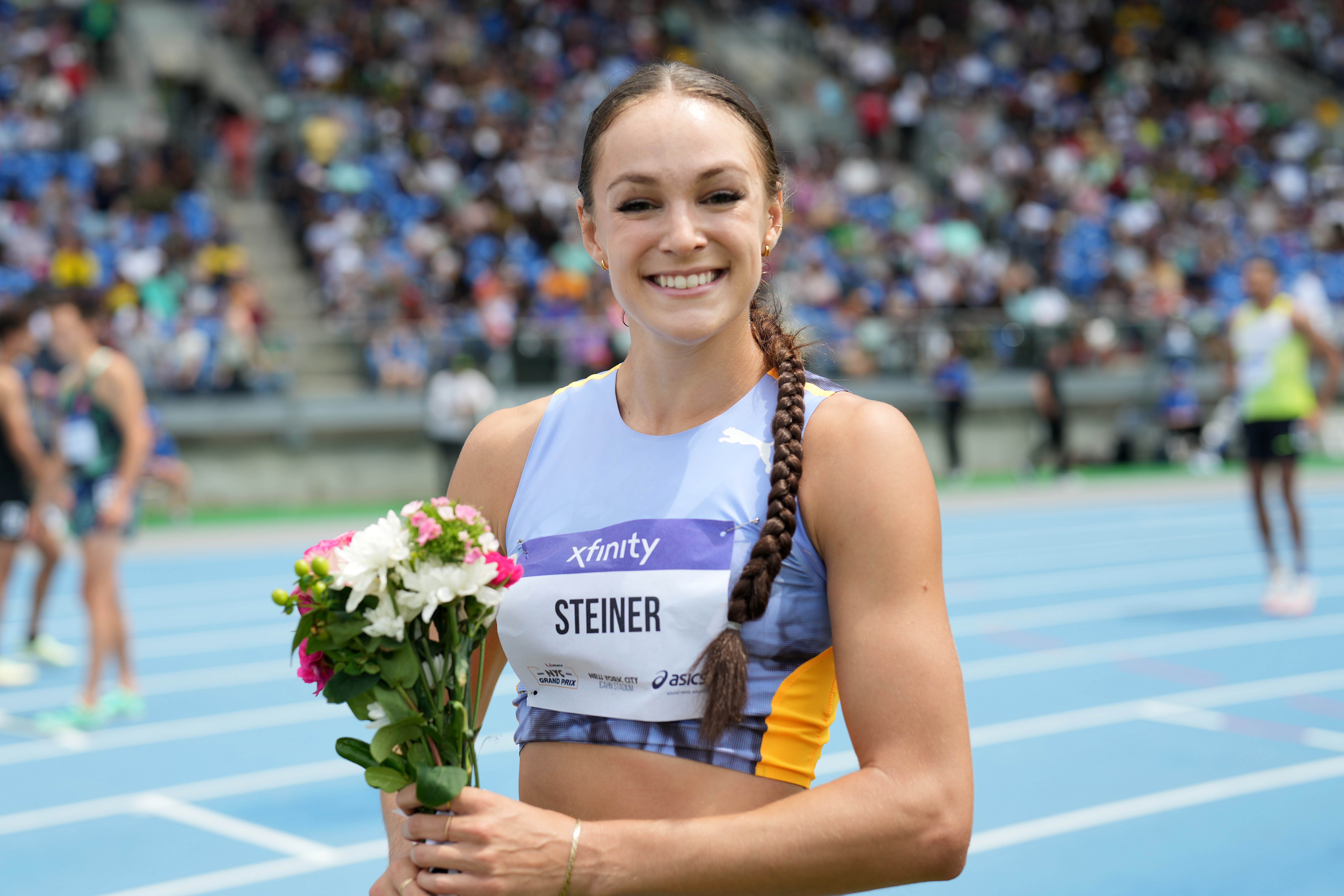 Abby Steiner is suing Puma and the Mercedes Formula 1 team over a shoe design that she says permanently injured her feet and ended her career.