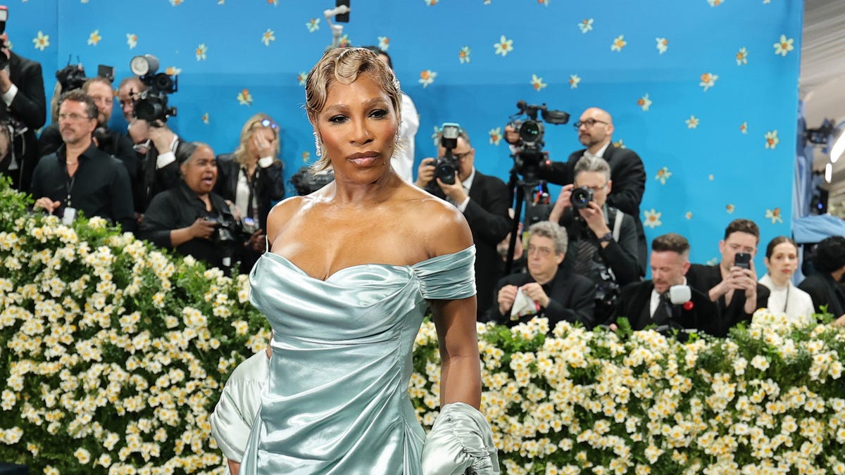 Serena Williams attends the 2025 Met Gala Celebrating "Superfine: Tailoring Black Style" at Metropolitan Museum of Art on May 5, 2025, in New York City.