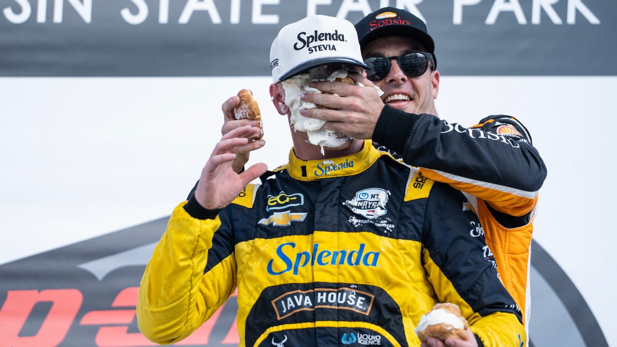 Raindrops livened up IndyCar at the Milwaukee Mile. What a delightful twist for State Fair Park Raindrops livened up IndyCar at the Milwaukee Mile. What a delightful twist for State Fair Park