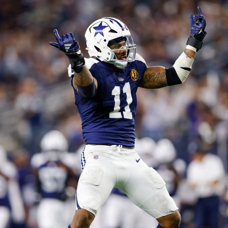 Linebacker Micah Parsons (11) was traded to the Green Bay Packers.