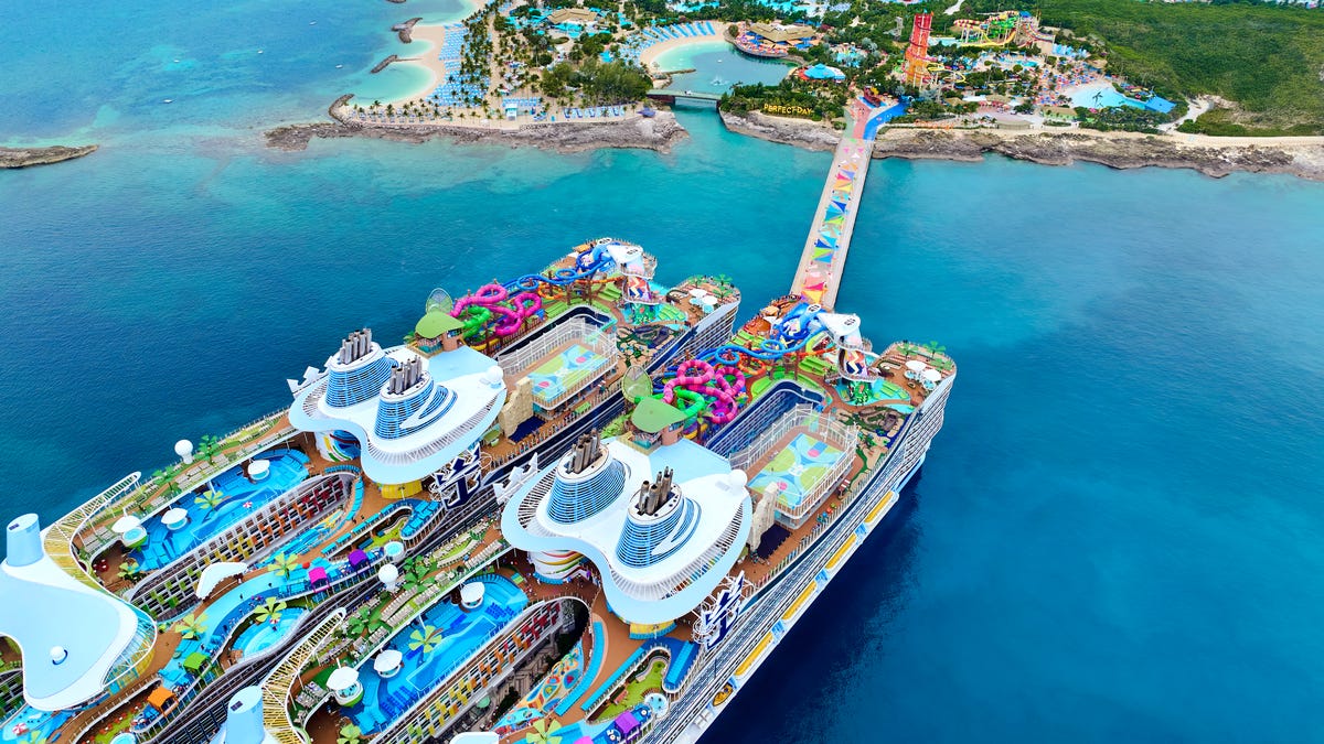 Royal Caribbean's Icon of the Seas and Star of the Seas in the Bahamas.