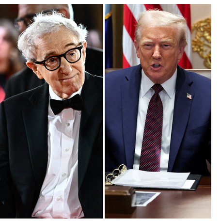 Woody Allen, left, and President Donald Trump. Allen directed Trump in 1998's "Celebrity."