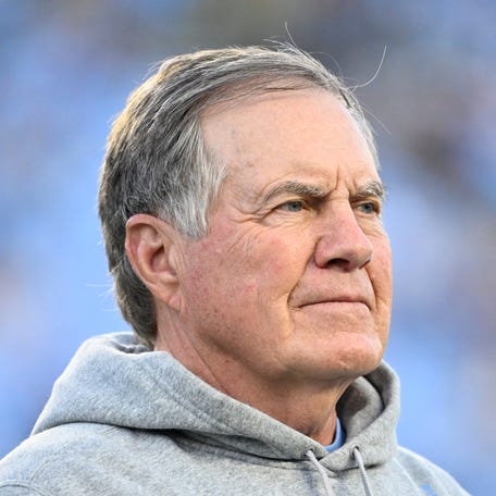 North Carolina Tar Heels head coach Bill Belichick on the field before the game at Kenan Stadium on Sept. 1, 2025.