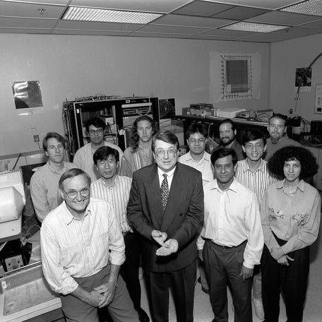 2025 NASA TAB - NASA ON SHELVES     An image of the team that developed the CMOS Active Pixel Sensor from 1995. In the center is Eric Fossum who led this team.    HANDOUT  Photo credit: JPL-Caltech/NASA