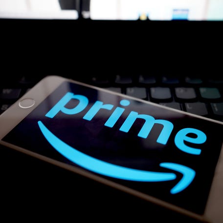 The Amazon Prime app is seen on a mobile phone on Jan. 11, 2021.