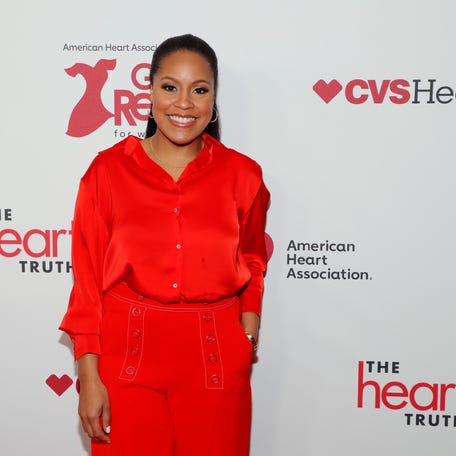 Sheinelle Jones attends The American Heart Association's Go Red for Women red dress collection concert on Feb. 1, 2023 in New York City.