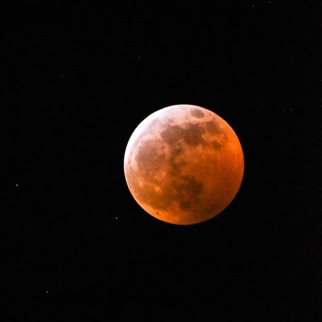 The super blood wolf moon (and a few stars) shine over Brevard County in 2019.