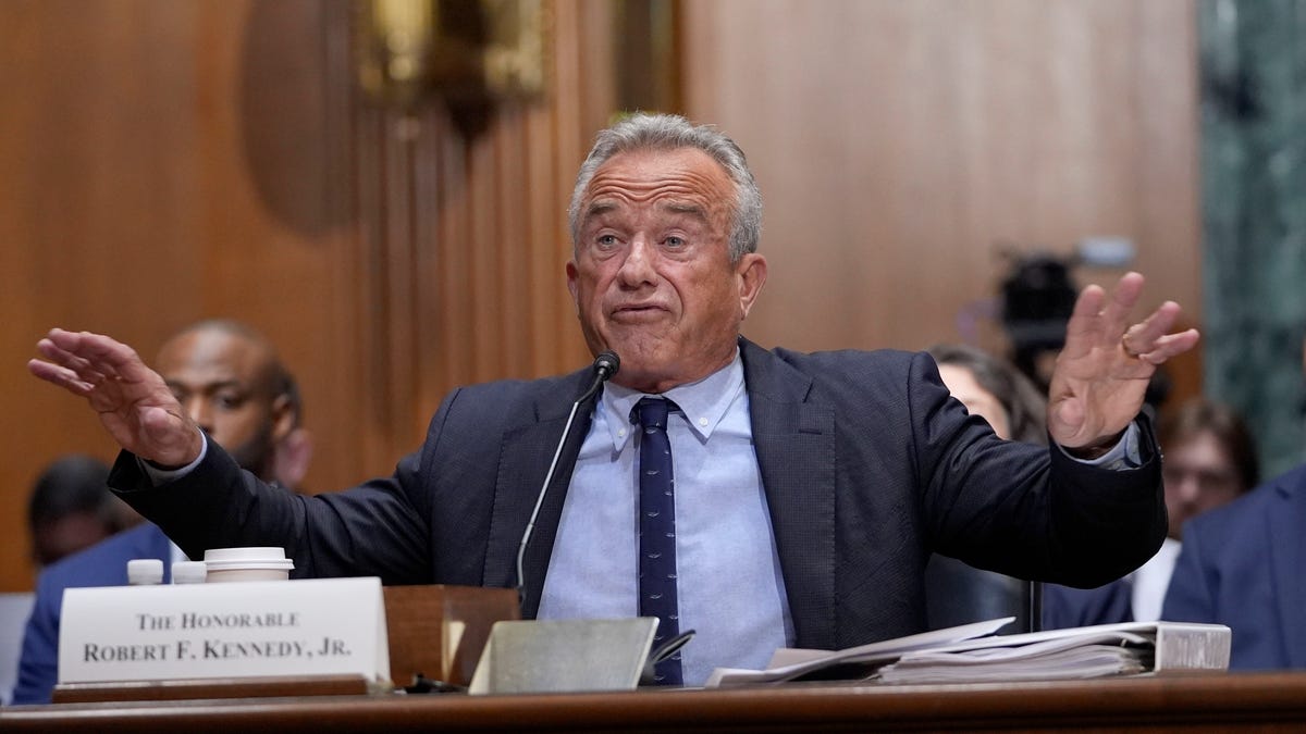 Health and Human Services Secretary Robert F. Kennedy Jr. testifies at a Senate hearing in Washington, DC, on Sept. 4, 2025.