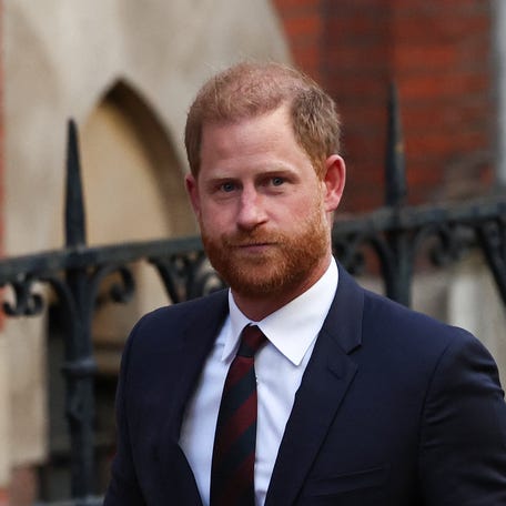 Prince Harry departs the Royal Courts of Justice, Britain's High Court, in central London, on April 9, 2025, following the second day of his appeal hearing to over the downgrading of his personal security during visits in Britain.