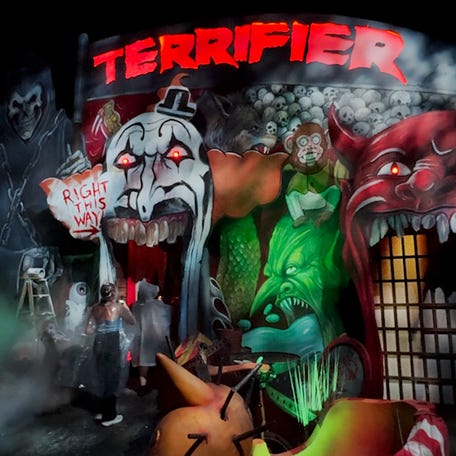 USA TODAY Network reporter Samantha Neely braved the "Terrifier" haunted house at Universal Orlando's Halloween Horror Nights.