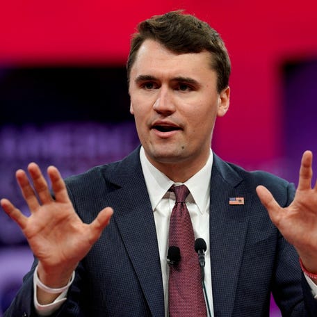 Co-founder and president of Turning Point USA Charlie Kirk speaks at the Conservative Political Action Conference at National Harbor in Oxon Hill, Maryland, on Feb. 28, 2019.