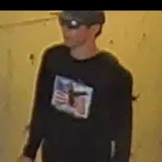 Photo posted on X (formerly Twitter) by the FBI Salt Lake City office on Sept. 11, 2025, of a person of interest in connection with the fatal shooting of Charlie Kirk at Utah Valley University.