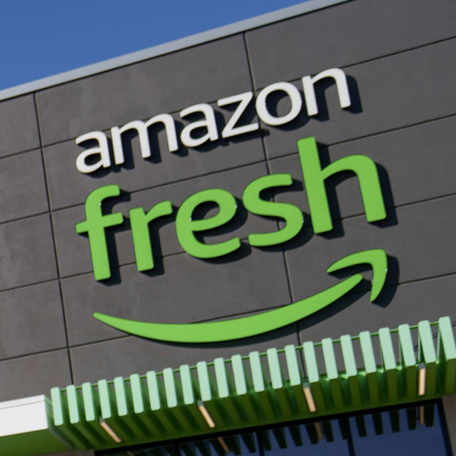 Amazon Fresh logo for Amazon grocery store