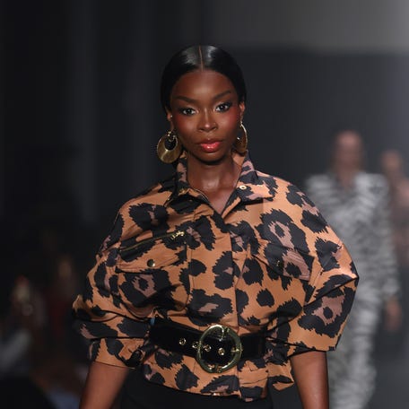 "Love Island USA" star Olandria Carthen walks the runway at the Sergio Hudson fashion show during New York Fashion Week on Sept. 12, 2025, in New York City.