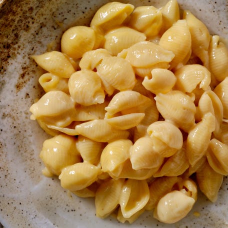 Mac and cheese stock image.
