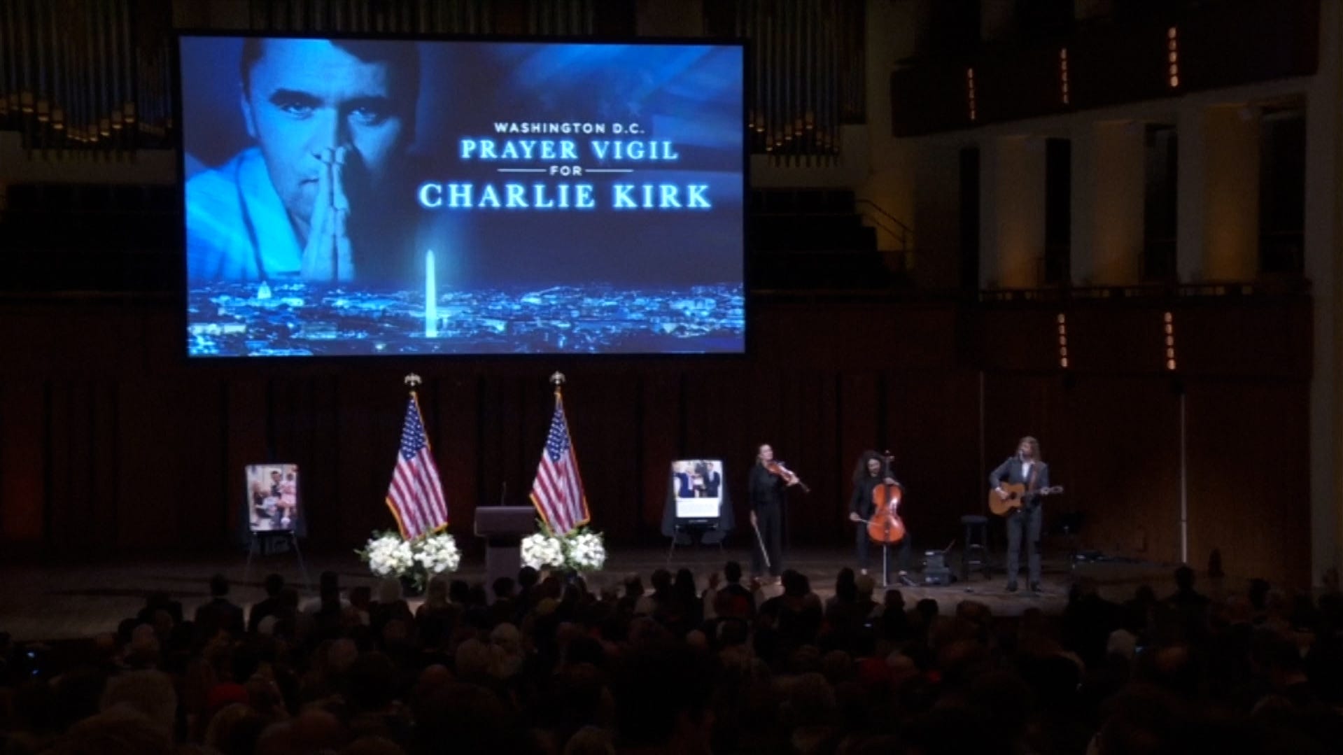 Trump administration honors Charlie Kirk at Kennedy Center vigil