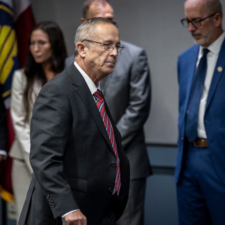 Utah County Attorney General Jeff Gray speaks during a press conference regarding Charlie Kirk shooting suspect Tyler Robinson on September 16, 2025 at the Utah County Health & Justice Building in Provo, Utah.