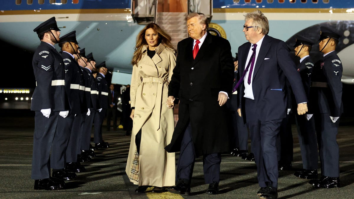 Usa Trump Britain Arrival