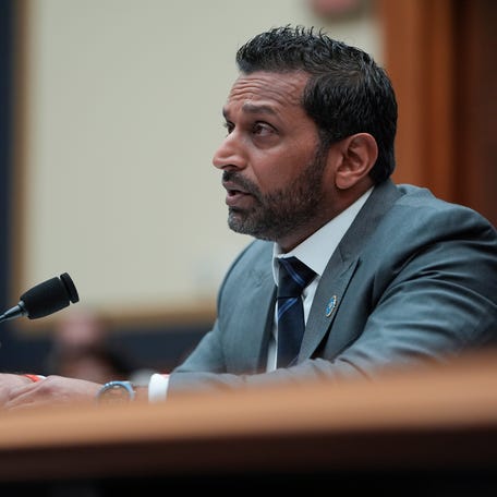 Sep 17, 2025; Washington, DC, USA; FBI Director Kash Patel testifies in front of the House Judiciary Committee in Washington, D.C., on Sept.17, 2025.