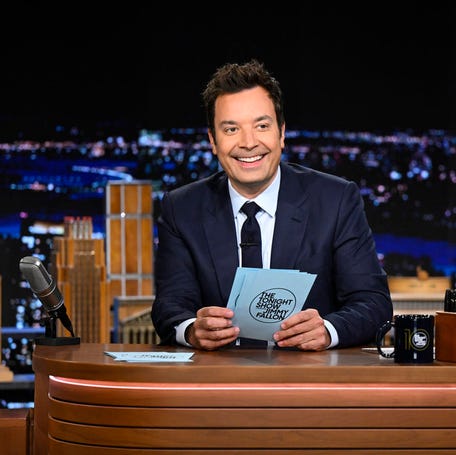Jimmy Fallon hosts "The Tonight Show" on Sept. 11, 2025.