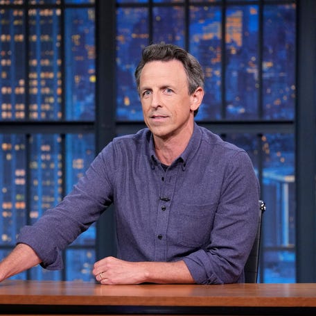 Host Seth Meyers during the monologue on Sept. 18, 2025,