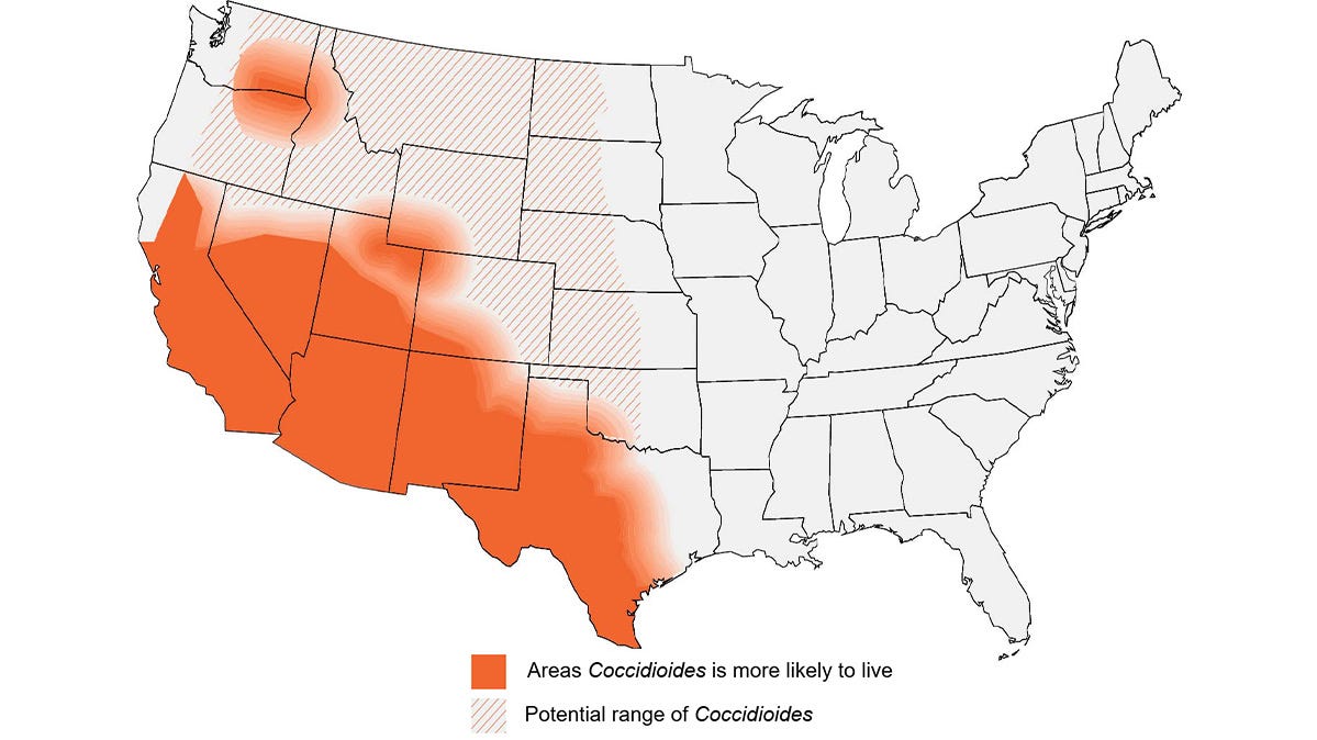 Valley Fever map